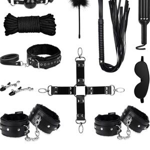 Black Leather Restraint Set